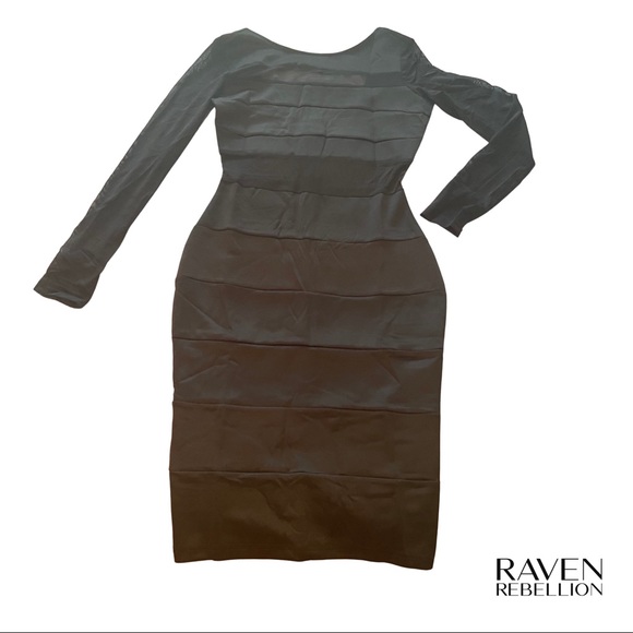 ✨NEW✨ Black Mesh Bandage Dress - Picture 3 of 5